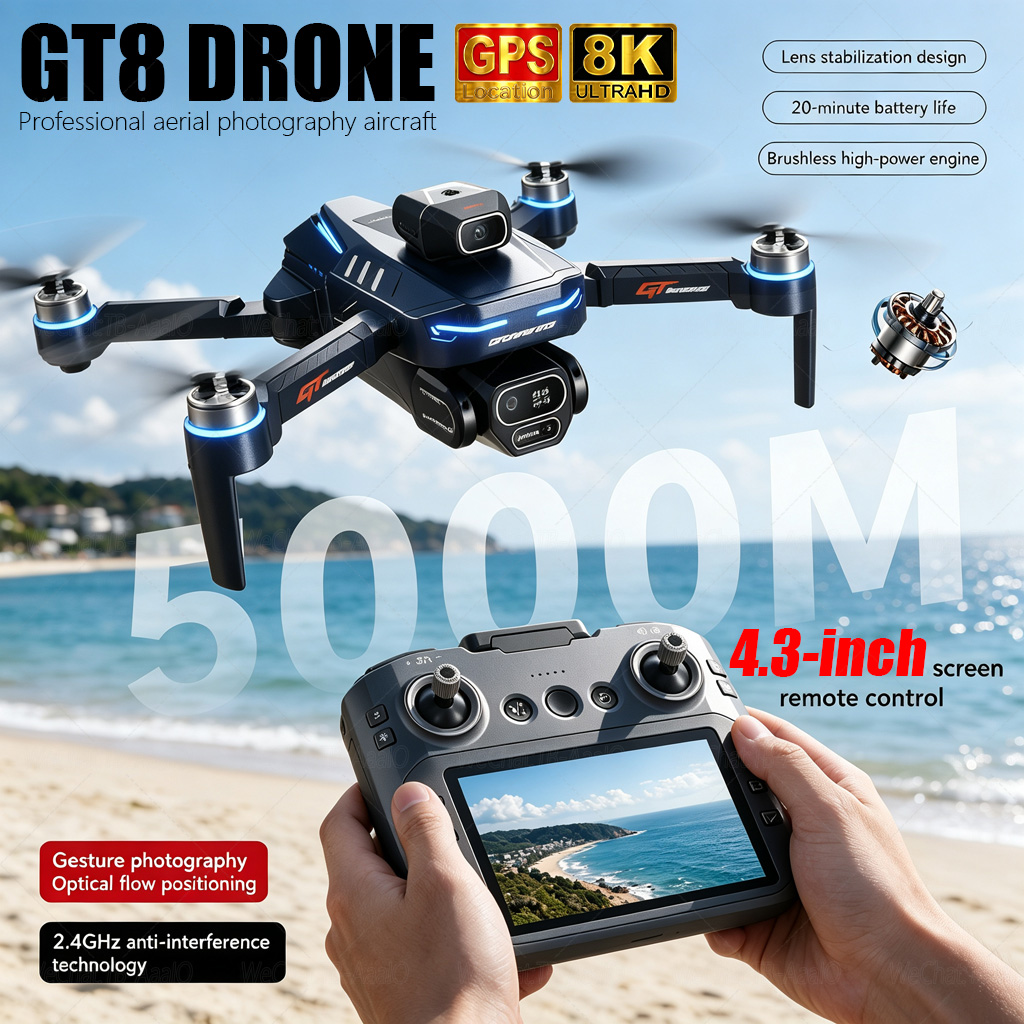 Diy Rc Electronics - NEW GT8 HD RC Drone 4K