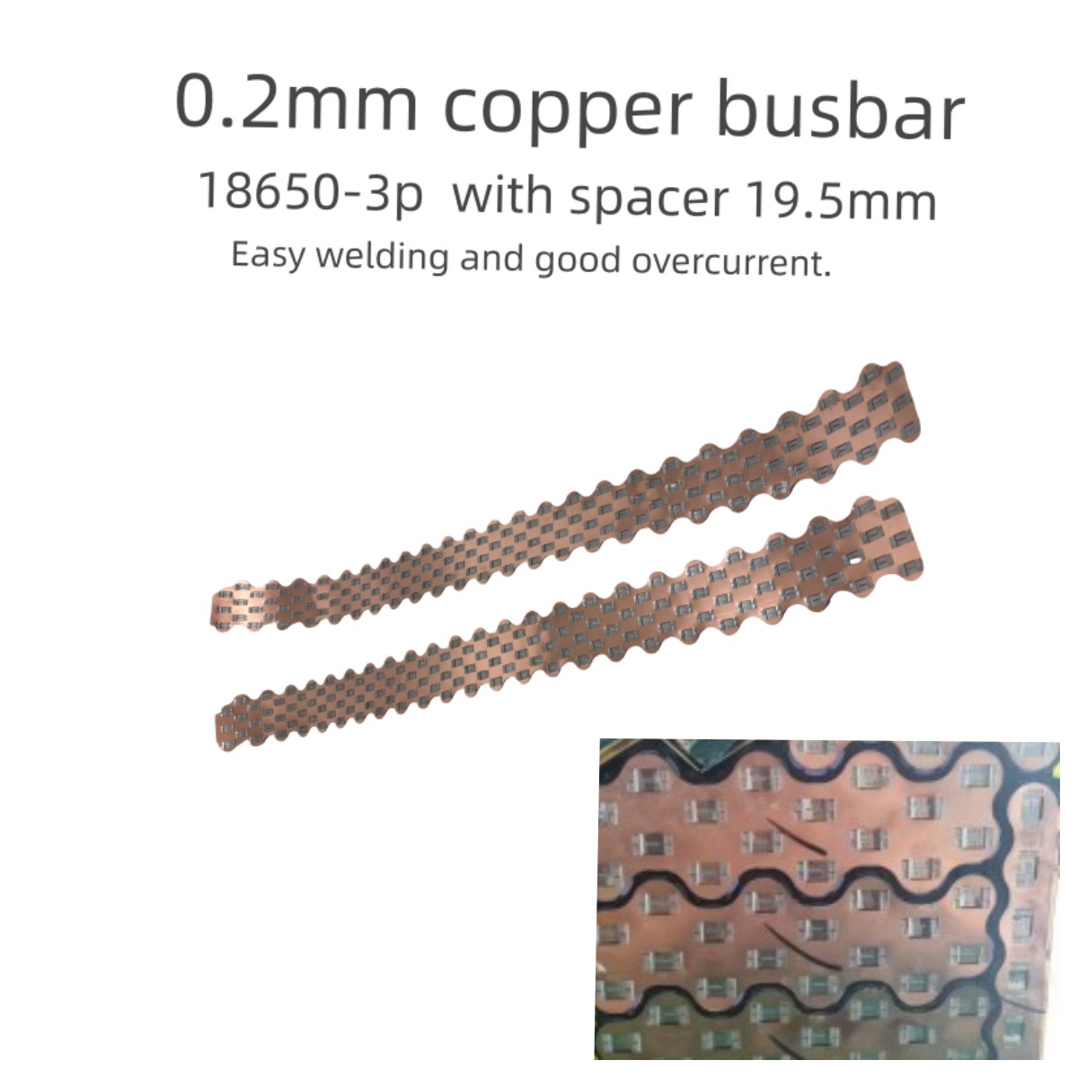 Diy Electronic Components - 18650-3P W Style Copper Busbar Battery