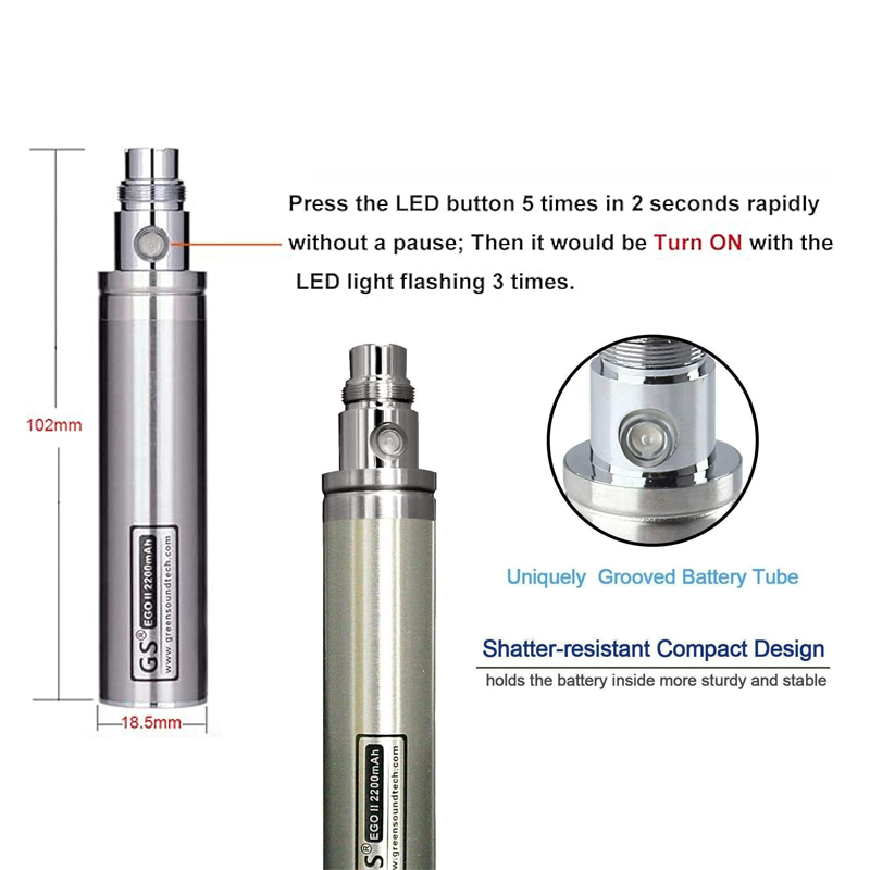 GS eGo II Prime Passthrough 22 - Diy Vape Electronics review and price