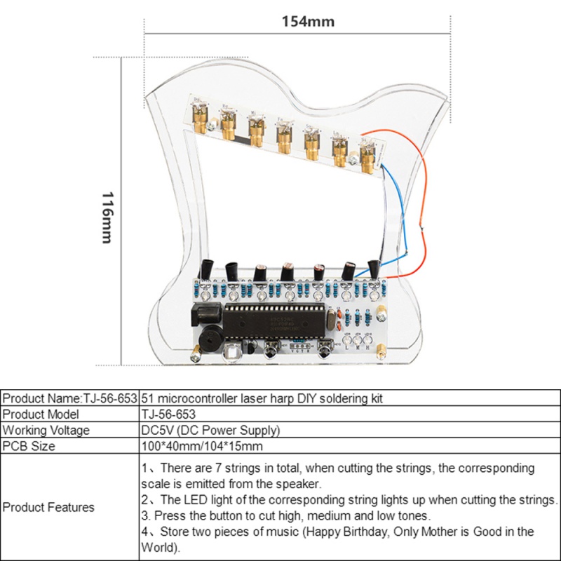DIY Laser Harp Electronic Kit  - Diy Lightsaber Electronics review and price