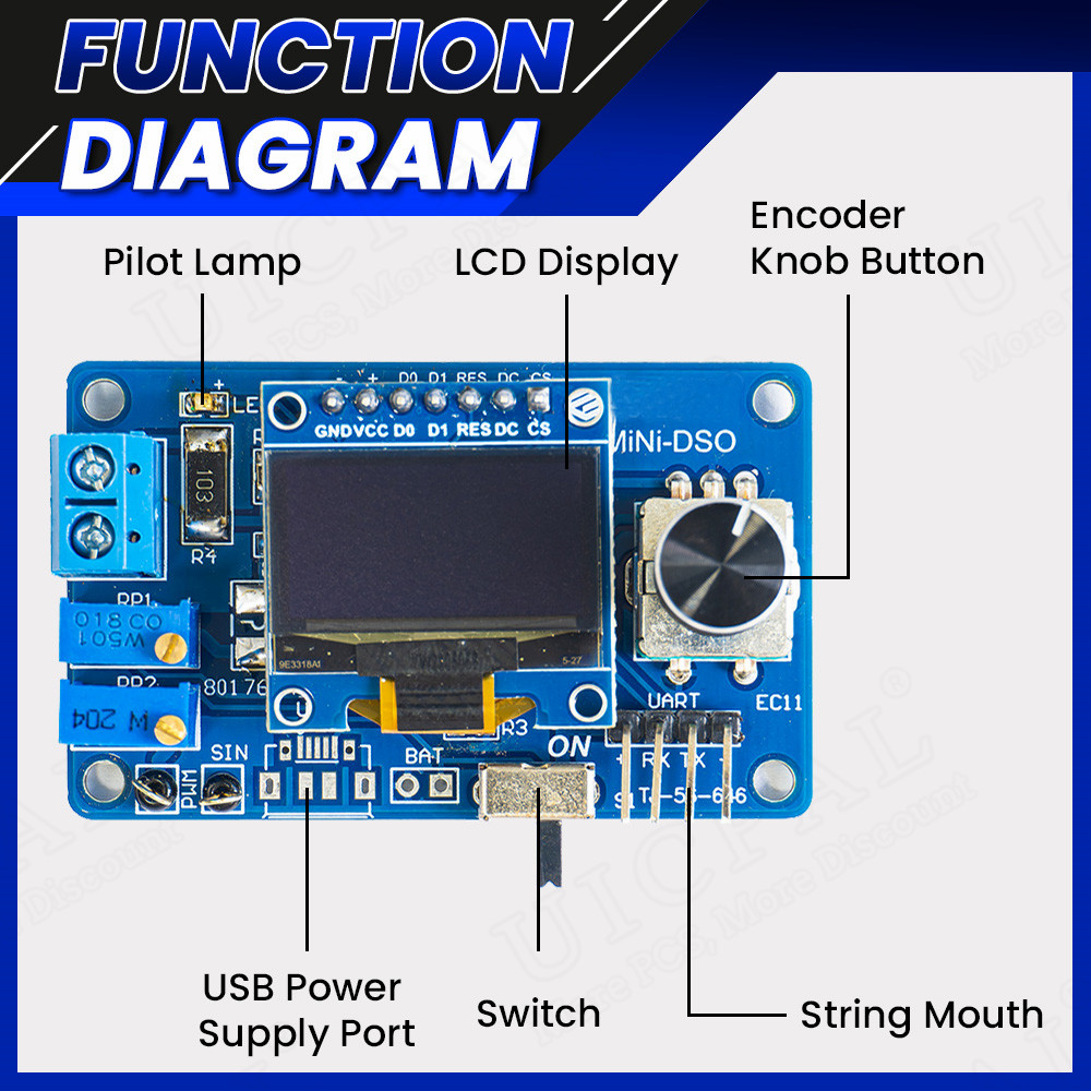 DIY Mini Digital Oscilloscope  - Oscilloscope Dso Mini review and price