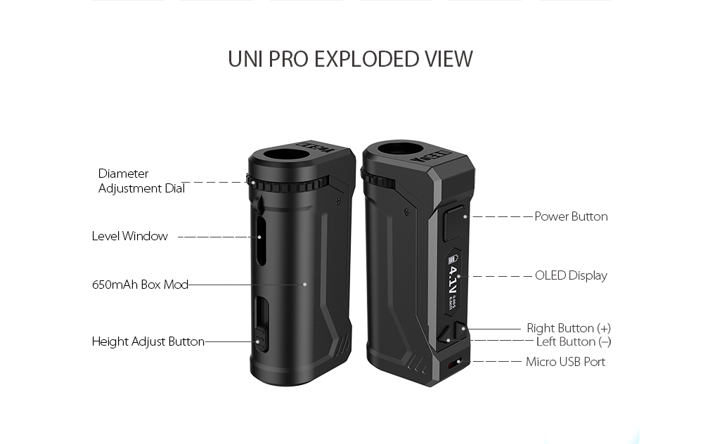 Origin Yocan Uni Pro Battery 6 - Diy Vape Electronics review and price