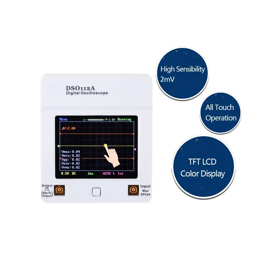 Osciloscopio DSO 112A TFT Touc - Oscilloscope Dso Mini review and price