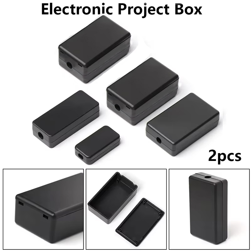 2PCS Plastic Waterproof Black  - Diy Electronics Supplies review and price