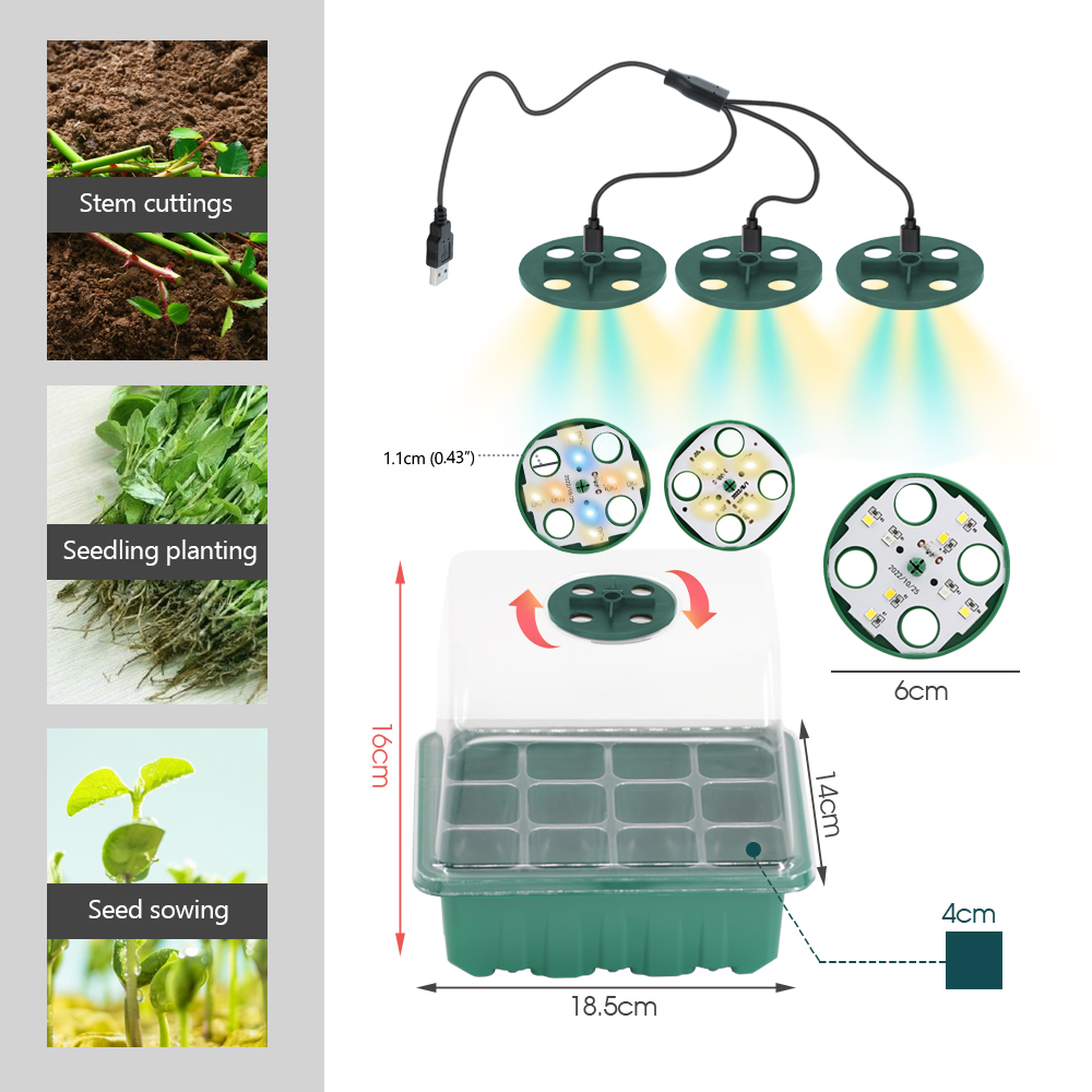 LED Nursery Pots with Grow Lig - Led Assortment Kit review and price
