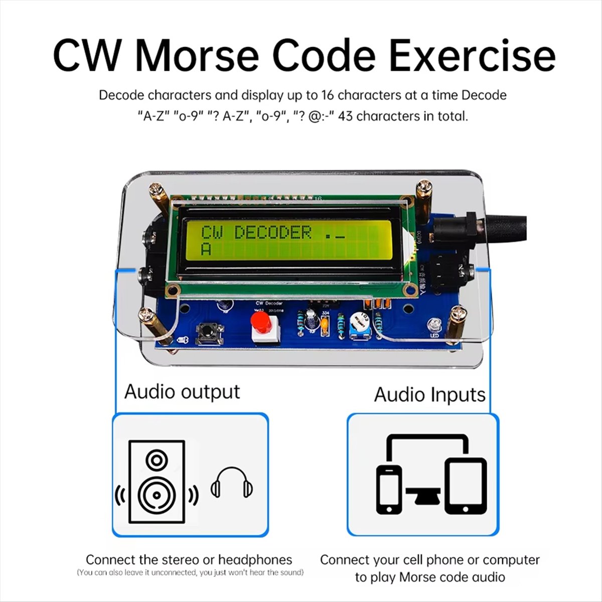 HDL DC9V CW Morse Code Decoder - Diy Electronics Audio review and price